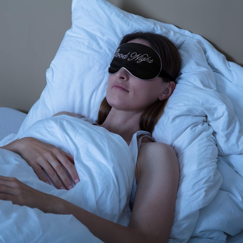 2 Pieces Sleep Mask Silk Eye Mask Easily Adjustable Mask