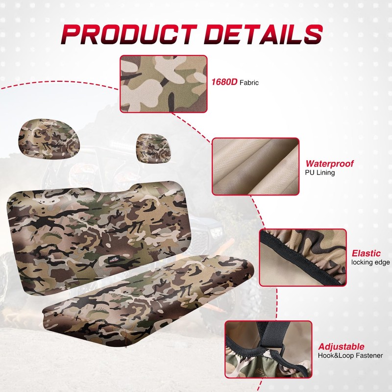 UTV Seat Covers Fit for Polaris Ranger 500 700 800