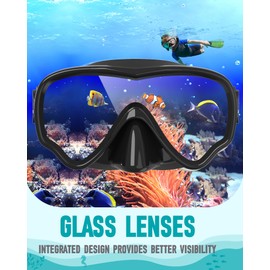 RIOROO Snorkel Mask For Kids, fog Proof and Leak Proof Floating Goggles, 180 ° High-Definition Panoramic Diving Mask With Nose Mask, Swimming Goggles for Boys, Girls, and Teenagers Aged 4-14