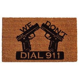 Calloway Mills 121511729 Dial 911 Doormat, 17" x 29", Natural/Black