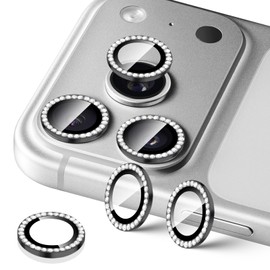 For 17 pro/pro max Camera Film, Sparkling, Camera Protection, 9H Strength, Aluminum Alloy, Black Edge, High Transmittance, Shockproof, Shatterproof, Scratch Resistant, High Transmittance, Fingerprint and Dirt Prevention, Bubble Free, Overexposure Prevent
