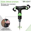 Brackit Dual Drive Ratchet T Handle Screwdriver and Bit Set