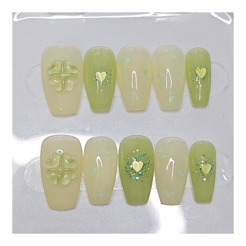 Clover Muse Handmade Nail Tips - Short Oval / 클로버