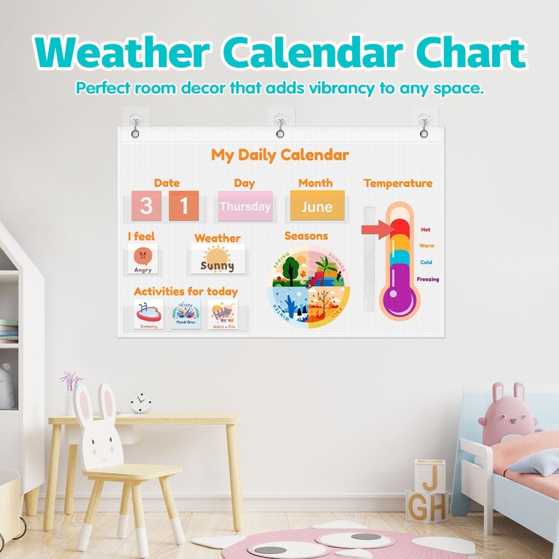 Jenlan My Daily Calendar Pocket Chart ‑ All About Today