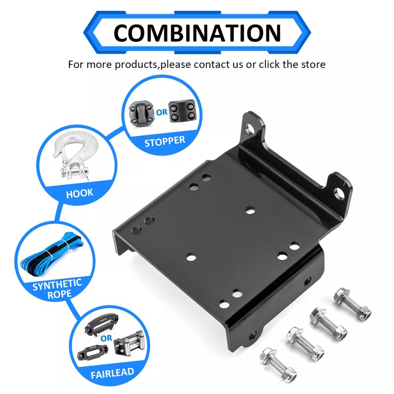 SI Heavy Duty Steel ATV Winch Mounting Bracket For Suzuki