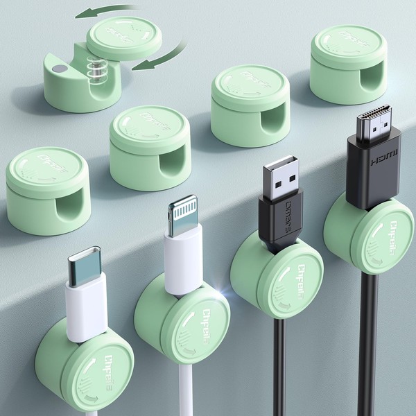 9 Pack Magnetic Cable Clips - Chfeila [Upgraded Twist-Lock] Cord