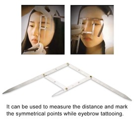 Regla de cejas, relación de calibrador de microblading liviano Regla de medida de cejas Herramienta de medición de plantilla de maquillaje permanente para microblading o artista de tatuajes
