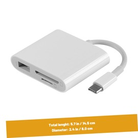 SEWACC USB C Card Reader USB Hub Type C to OTG Converter for Laptops and Phones Compact Accessory for Easy Data Transfer