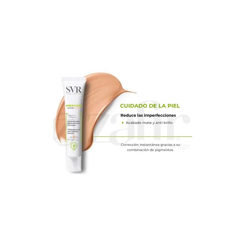 Tratamiento Acné Svr Sebiaclear Active Teinte Con Pigmentos