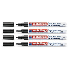 Edding Paint Marker Black Ball Tip 1-2 mm 14 Colours Waterproof Gloss Effect Bullet Tip Marker Pen