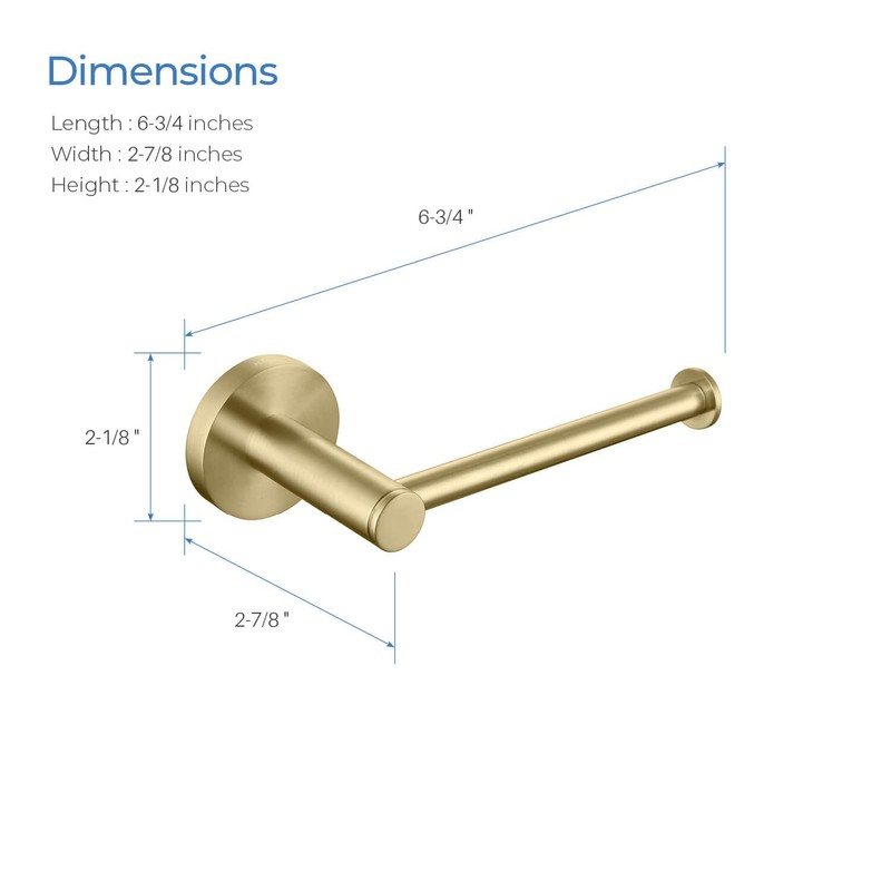 KIBI Circular Toilet Paper Holder for Bathroom Solid Brass Wall