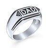 Mens Word Band Signet DAD Ring For Father Day Gift