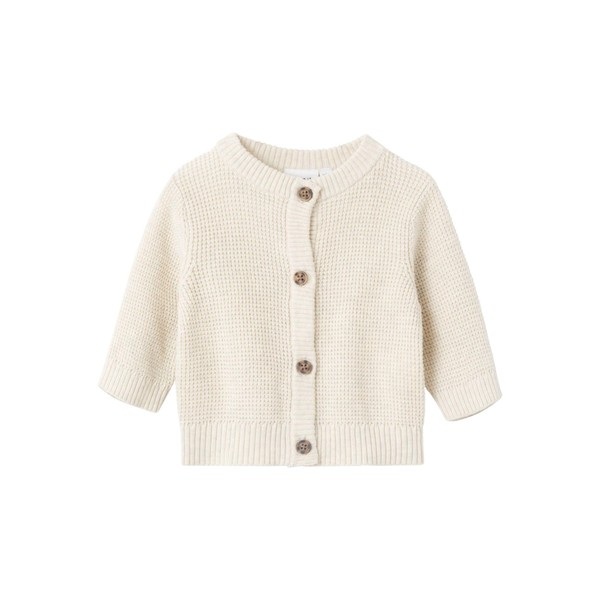 NAME IT Child Waffle Knit Cardigan, Peyote Melange
