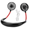 Hands free Neck Hanging USB Charging Outdoor Mini Portable Fan(Black)