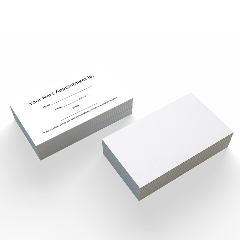ITZAMNA your next Appointment Card Minimalist design 100 white