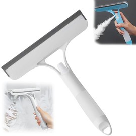 3 in 1 Window Cleaning Scraper, Squeegee for Window Cleaning with Spray, for Shower Glass, Mirrors, Car, Home Window Cleaner Tool (White)
