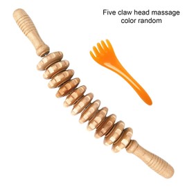 Wooden Fascia Roller, Premium Wooden Cellulite Massager, Wooden Fascia Roller for Muscle Relaxation, Body Shaping, Gua Sha Massage, Anti Cellulite, Beech (Size: Wood)