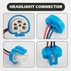 2PCS Headlight Wiring Harness,9007 9004 HB1 HB5 3 Pin Ceramic