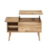 Furinno Jensen Living Room Wooden Leg Lift Top Coffee Table