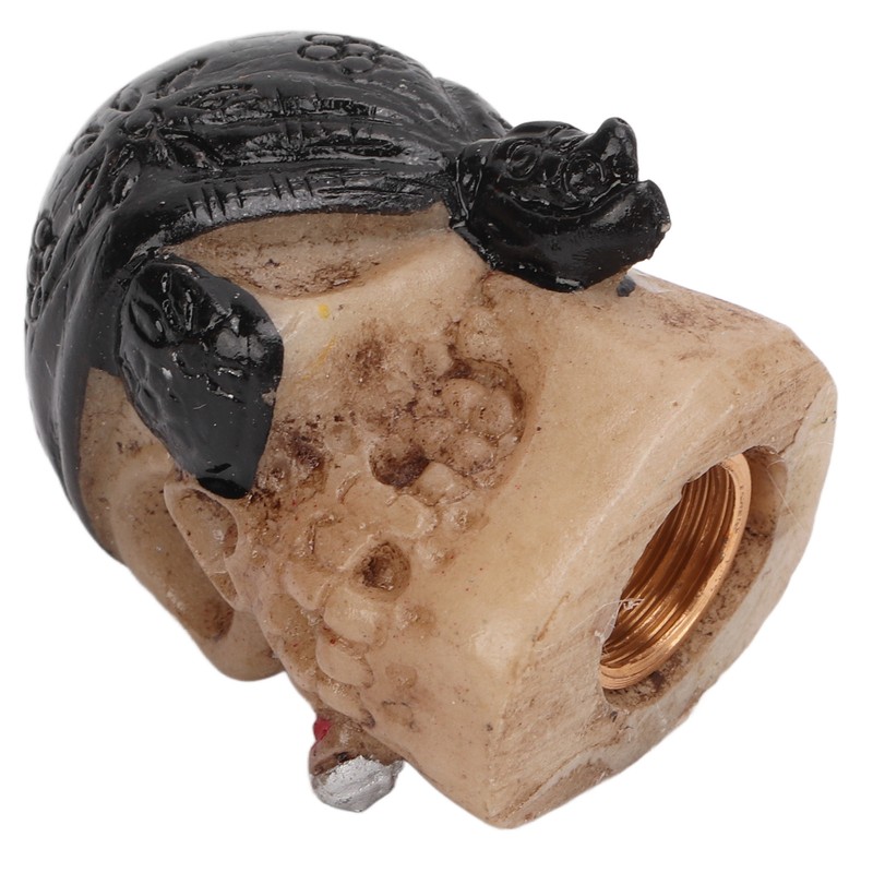 4PCS/Set Tire Valve Cap Skull Shape with Rubber Ring for