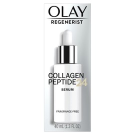 Olay Collagen Peptide Visibly Firming Face Serum, Fragrance Free Anti Aging Serum for Hydration and Smoothing Skin, Collagen and Vitamin B3+, Fast Absorbing, Non Greasy, 1.3 FL OZ (40 mL)