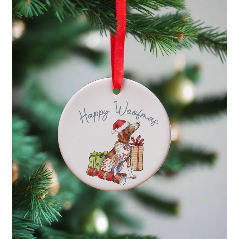 Image Industry German Shorthaired Pointer Ceramic Circle Decoration Festive -