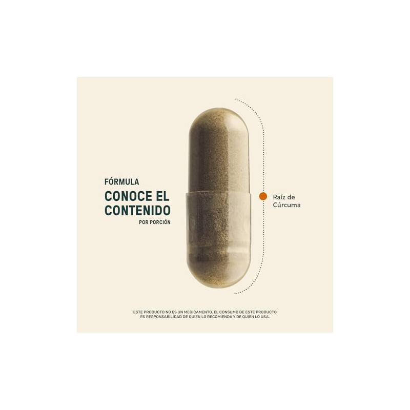 Life360 Cúrcuma Pura 220 Cápsulas Alta Absorción Raíz 1300 Por