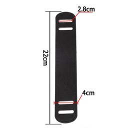 SM SunniMix Leather Shoulder Strap Pad Fixing Thick PU Leather Bag Strap Cushion for Handbag, black L