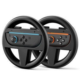 XPT013-AC25 Switch 2 Joy-con用 ステアリングホイール ジョイコンアタッチメント アクセサリー ブラック 1 ペア