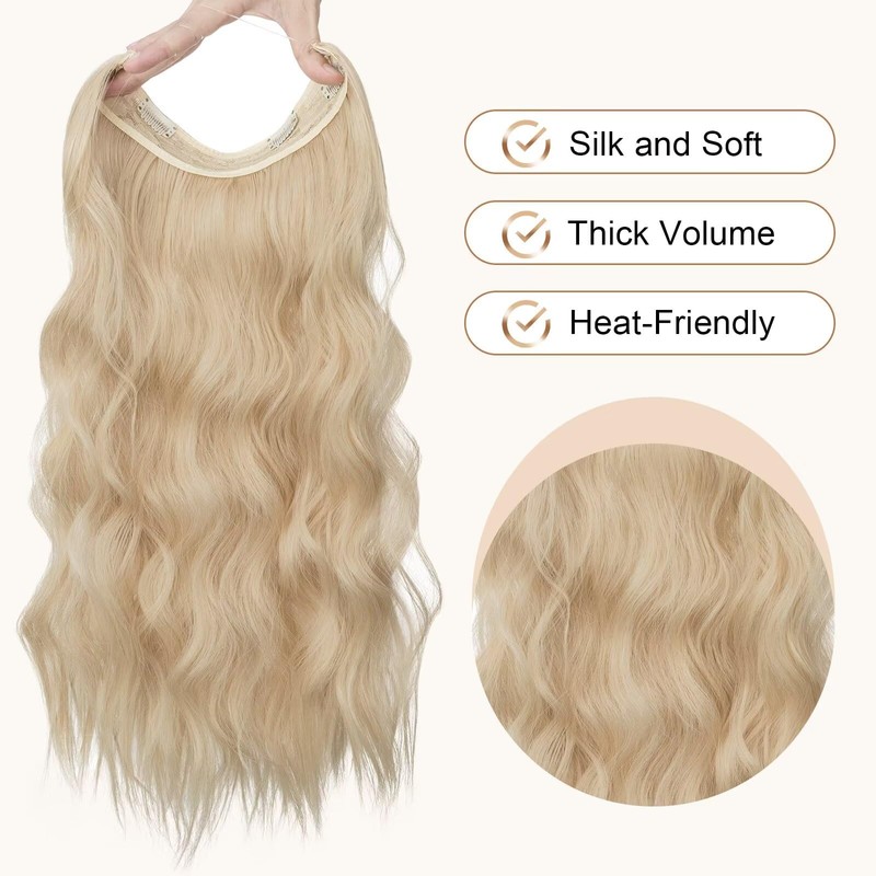TESS Flip-In Extensions 60 cm, Golden Mix Bleach Blonde Secrets