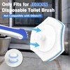 JEHONN Disposable Toilet Brush with 48 Wand Cleaner Refills, Wall