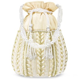 Aheli Potli Bags Gift for Women Evening Bag Clutch Ethnic Bride Purse with Drawstring