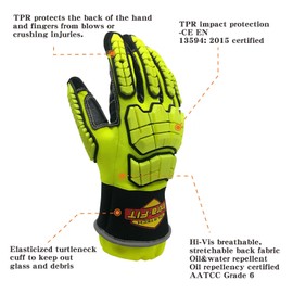Intra-FIT Rescue 79314 Extrication Gloves Impact, Tear/abrasion/Puncture/Cut Protection, Super Dexterity 5 EN 388: 2016 3X44EP,Size S