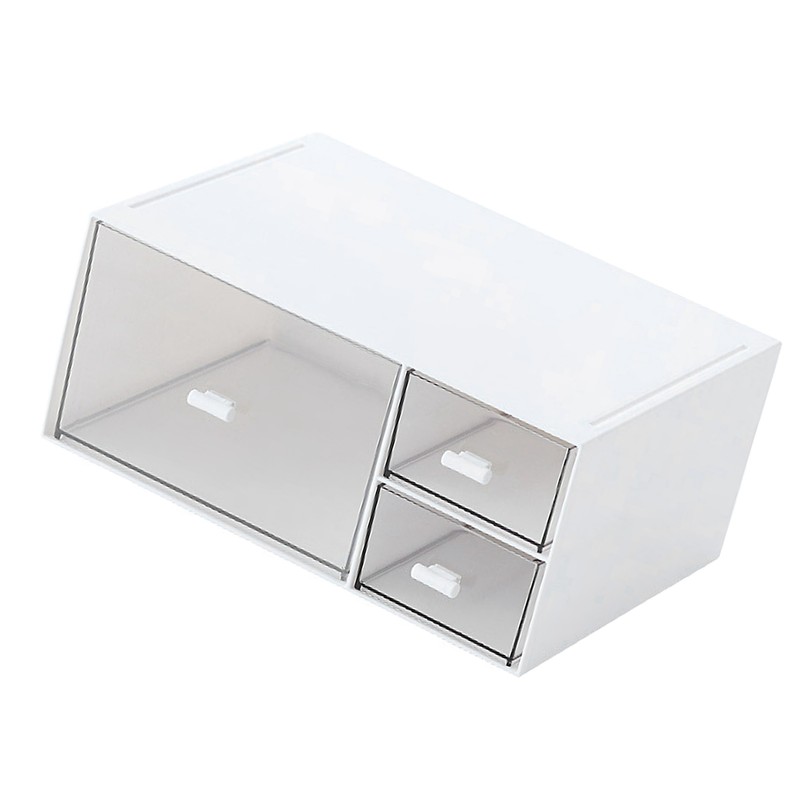 Large Desk Organizer Drawers Multipurpose Clear Stationery Cosmetic Storage Bins