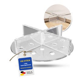 Karl Dahm Plate Joint Crosses 3 mm, Transparent Joint Crosses with Plates, Tile Spaces, Ideal for Ceramic Panels and Natural Stone, Tiles, 3 mm Joint Crosses (Pack of 50)