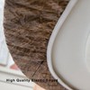 LIBERECOO Round Vinyl Fitted Tablecloth with Flannel Backing for 57"-65"