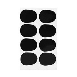 Fafeims 8Pcs Mouthpiece Patch Cushion Rubber Sax Mouthpiece Pad Cushion for Soprano Alto Tenor Saxophone Clarinet (Black 0.3mm Big Oval)