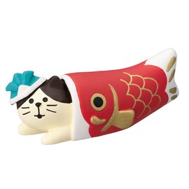 Decole ZTS-62353T Carp Hyokkori Nyanko, Approx. 2.6 x 1.1 x 1.1 inches (65 x 27 x 27 mm)