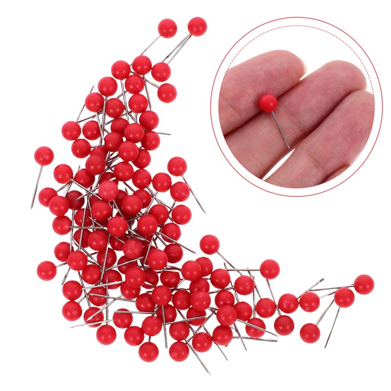 Operitacx Office Decoration Plank Pins, Red, 100 Push Map Map