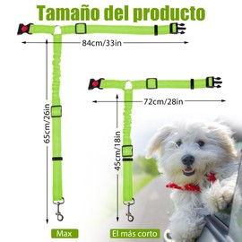 2 PCS Verstellbarer Anschnallgurt Hund Auto kopfstütze, Sicherheitsgeschirr Hund, Hunde Sicherheitsgurt für Kleine Hunde