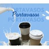Porta Vasos De Cafe Biodegradable 4 Cavidades -75 Piezas-