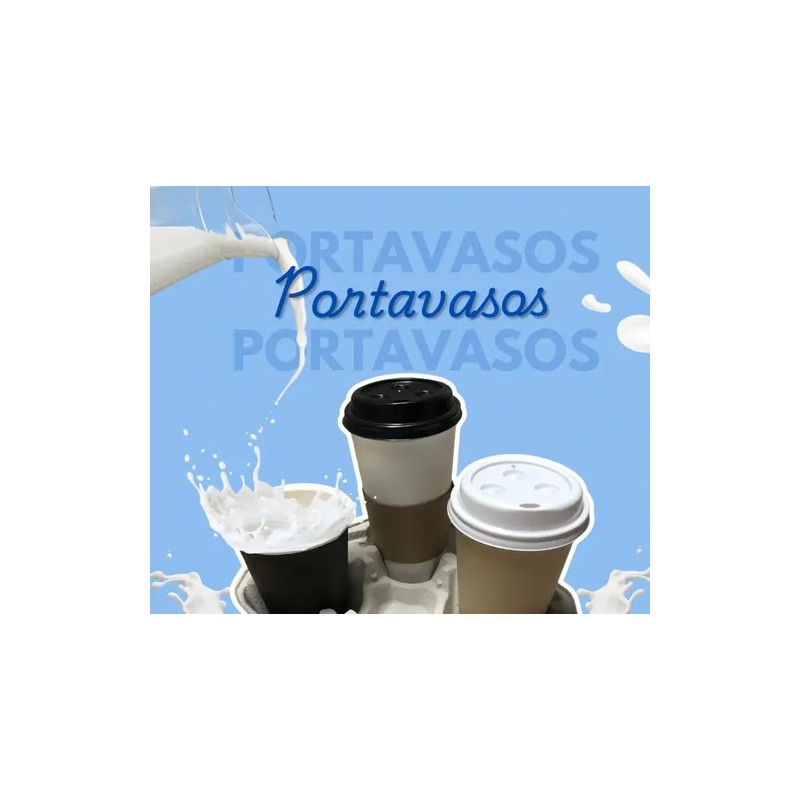 Porta Vasos De Cafe Biodegradable 4 Cavidades -75 Piezas-
