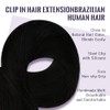 Fshine Extensiones de Cabello Natural con Clip 12 Pulgadas 50g