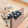 Snblzhef Woodworking Punch Locator Round Wood Tenon Self-Adaptive Centering Punching