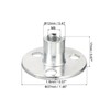 uxcell M8 Brad Hole Tee Nut, 5pcs Carbon Steel Round