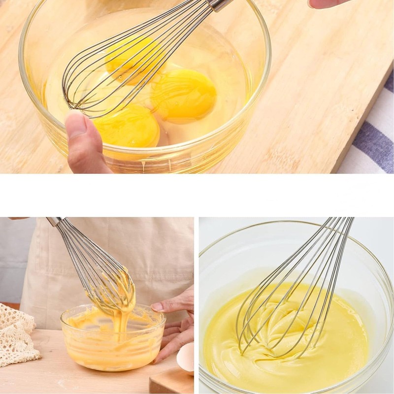 Whisk, Stainless Steel Whisk, with Sturdy and Comfortable Handle, Ideal