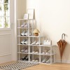 Tohomes White Bamboo Shoe Rack - Vertical Shoe Rack for