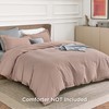 Bedsure Dusty Rose Duvet Cover Queen Size - Soft Double