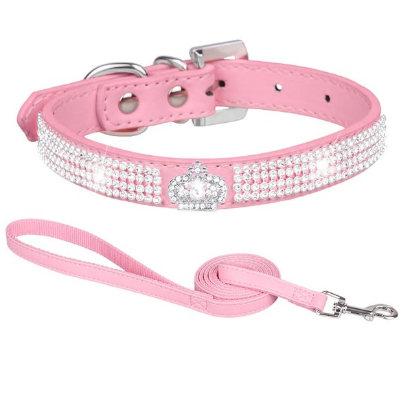 HALFSUMO Leather Dog Collar, Leather Collar, Dog Collar, Sparkling Dog