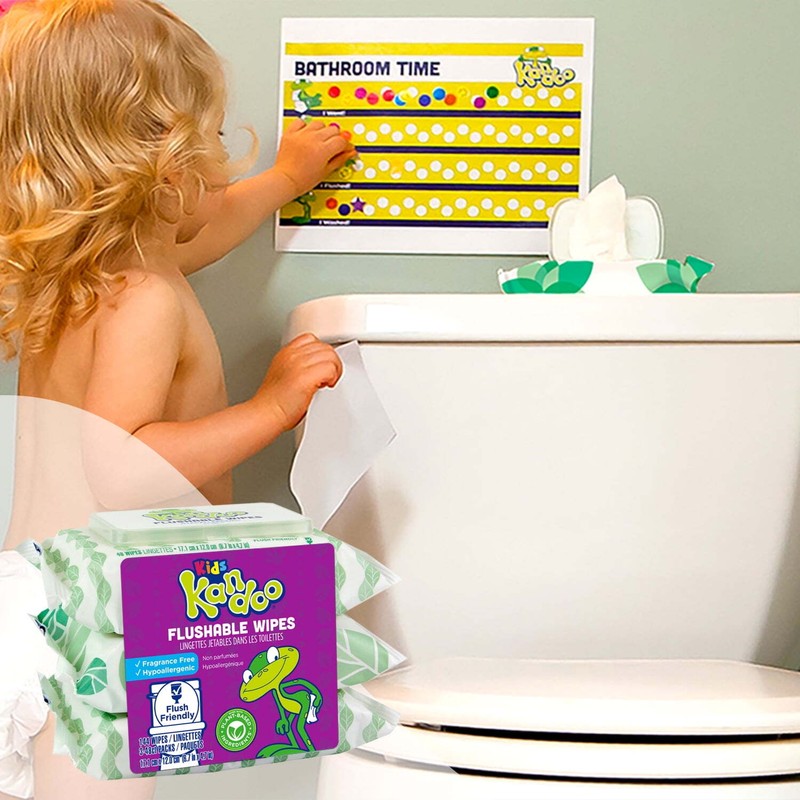 Kandoo Kids Sensitive Flushable Cleansing Wipe Potty Training Aid Fragrance